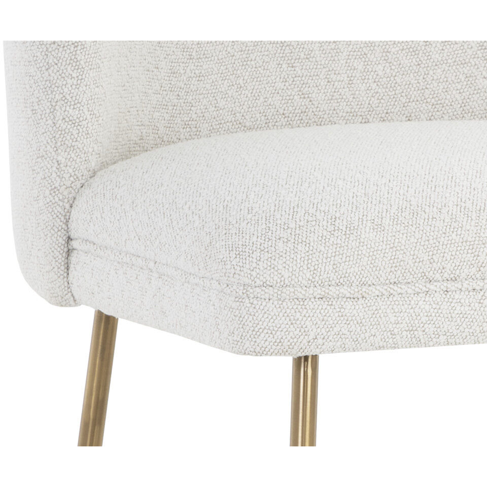 Kelty 39.75 inch Gold / Copenhagen White Counter Stool